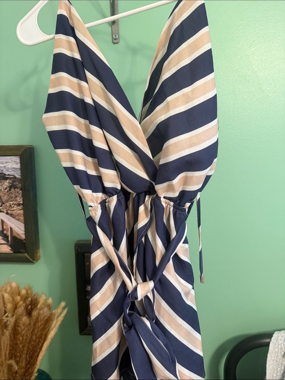 M Navy Romper